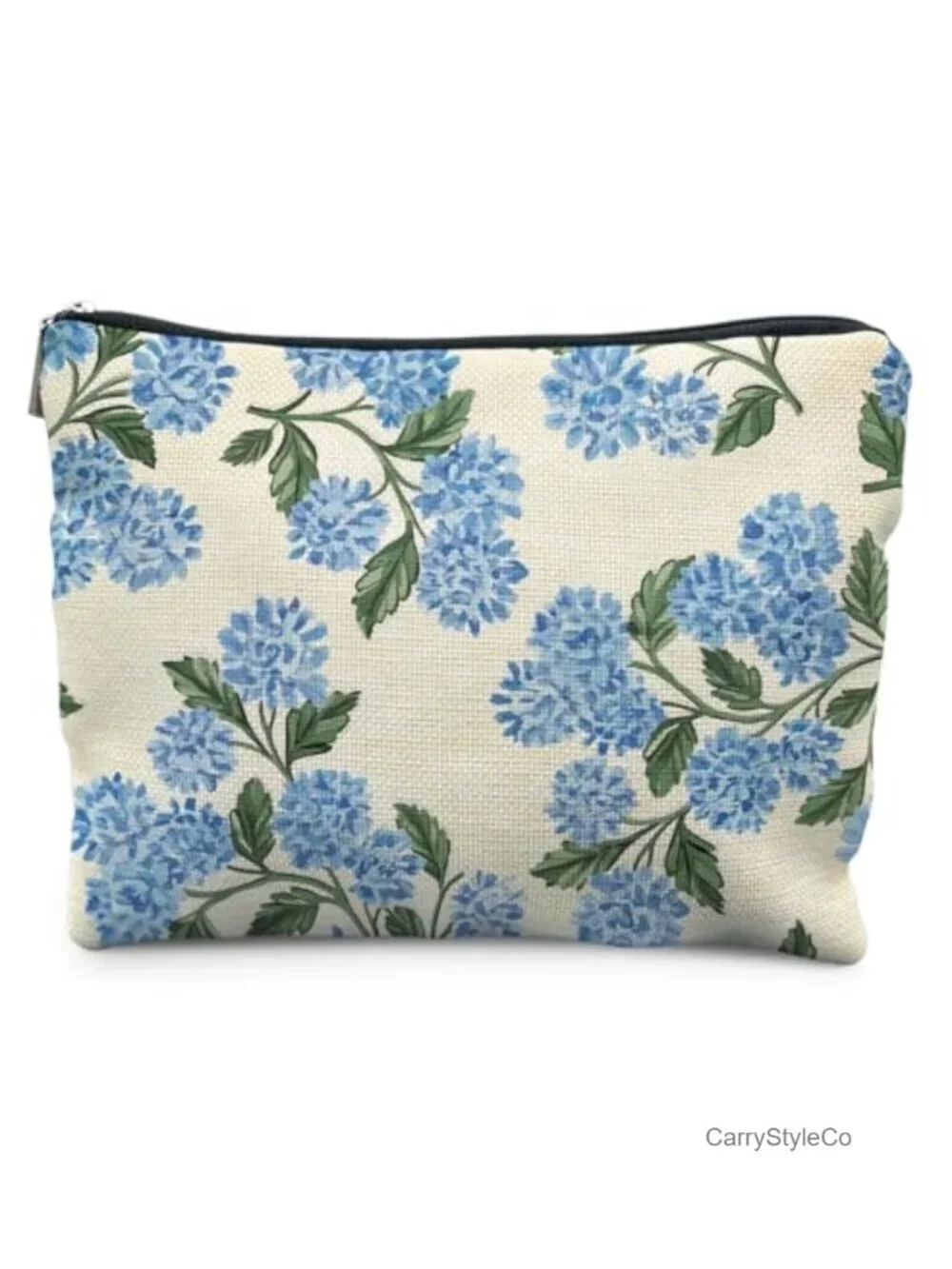 Linen Canvas Zipper Makeup Bag Cosmetics Pouch Travel Organizer Gift for Women